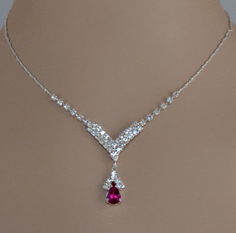 Blue Zirconia Necklace