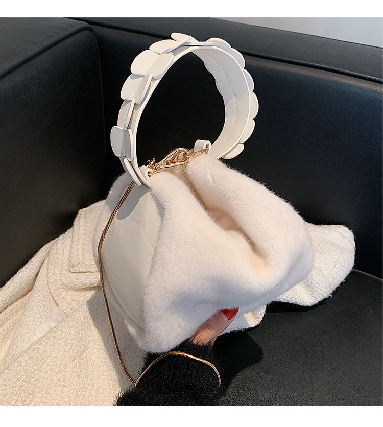 Small Furry Crossbody Hand Bag