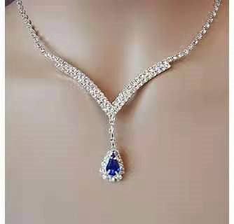 Blue Zirconia Necklace