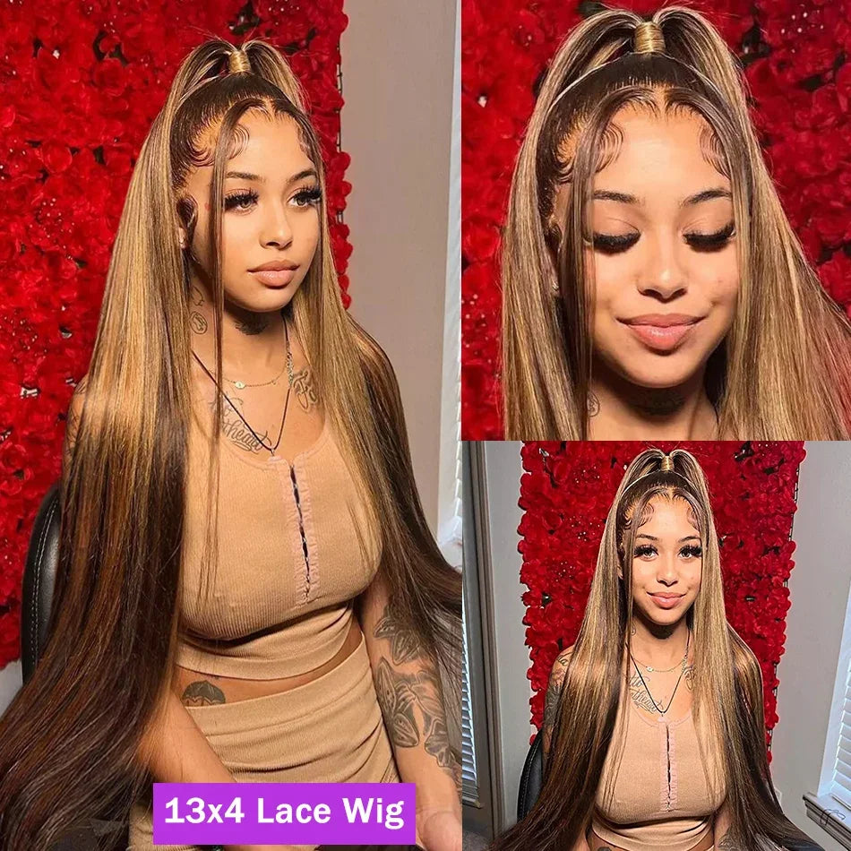 Colored Hd Lace Front Human Hair Wigs